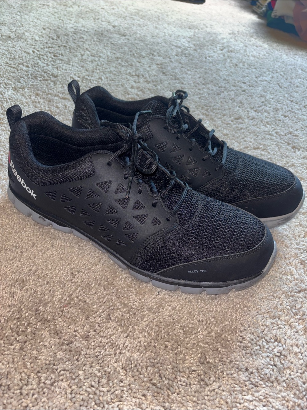 Reebok Sublite Cushion Work RB4041 Black Alloy Safety Toe Work Shoes Mens 16M